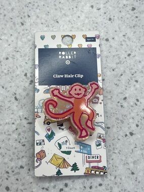 Roller Rabbit x target Pink & Orange Monkey Claw Hair Clip